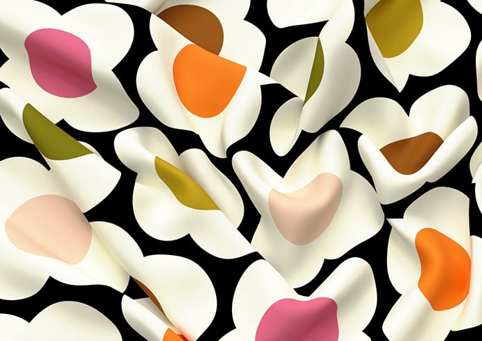 Orla Kiely Spot Flower, Red Multi - Twist&Fit Roman Blind - Image 4